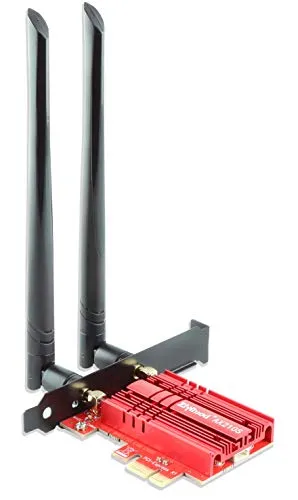 ZYT WLAN Karte, Intel AX210 Bluetooth5.2, Bis zu 5400Mbit/s Tri-Bands(6G/5G/2.4G) WLAN PCIe WiFi 6 Karte für Windows 11/10(64bit)