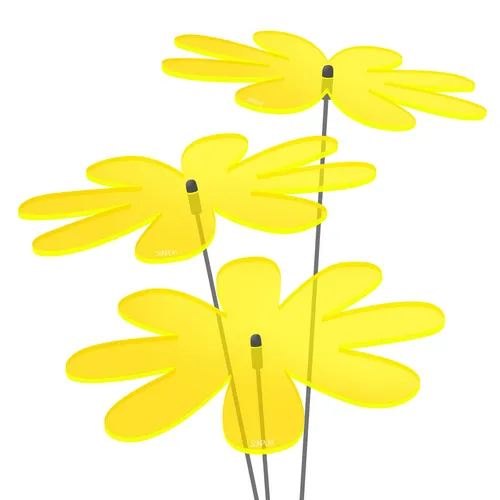 Stück SUNPLAY Sonnenfänger Ø20cm Suncatcher Gartenstecker Gänseblümchen GELB 3