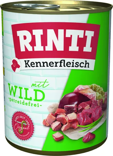 Rinti Kennerfleisch Hundenassfutter Adult 800 g Wild bei Kartonabnahme