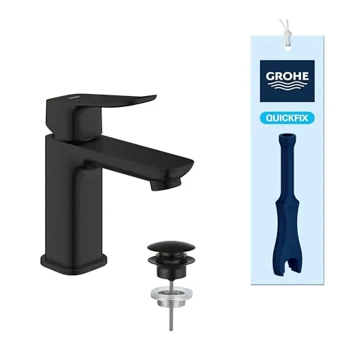 GROHE Dice Waschtischarmatur, mattschwarz in schwarz von GROHE