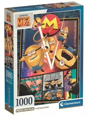 Puzzle 1000 Compact Despicable Me 4 Clementoni 8005125397983