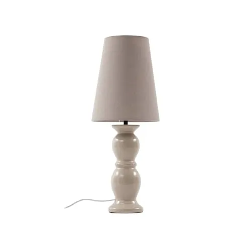 Lucande Tischleuchte Lyndorin - Elegante Keramikleuchte in Creme - Nachttischleuchte aus stilvollem Keramik-Design, kompatibel mit E27-Leuchtmitteln für individuelle Lichtgestaltung.