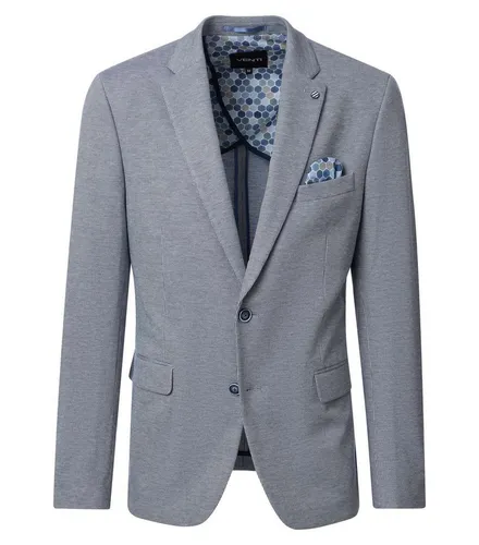 VENTI Herren Sakko FORMAL Revers Polyestermix Stretch Blau 50 - Elegantes Herren Sakko mit Reverskragen und 2-Knopf-Design. Hergestellt aus hochwertigem Polyestermix bietet es optimalen Tragekomfort und Bewegungsfreiheit. Ideal für formelle Anlässe und stilvolle Auftritte.