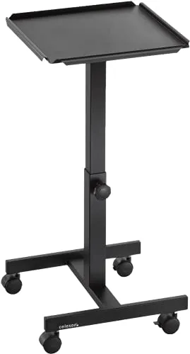 Celexon PT1010B Projektionstisch Schwarz - Halterungen - Höhenverstellbarer Projektionstisch für vielseitige Einsätze, stabil und schnell aufgebaut, ideal für Präsentationen.