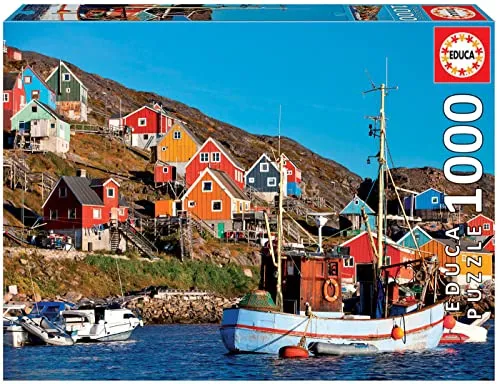 Educa 17745, Skandinavische Häuser, 1000 Teile Puzzle für Erwachsene und Kinder ab 10 Jahren, nordische Landschaft