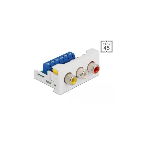 - Easy 45 Modul 3 x Cinch Buchse 22,5 x 45 mm 81339