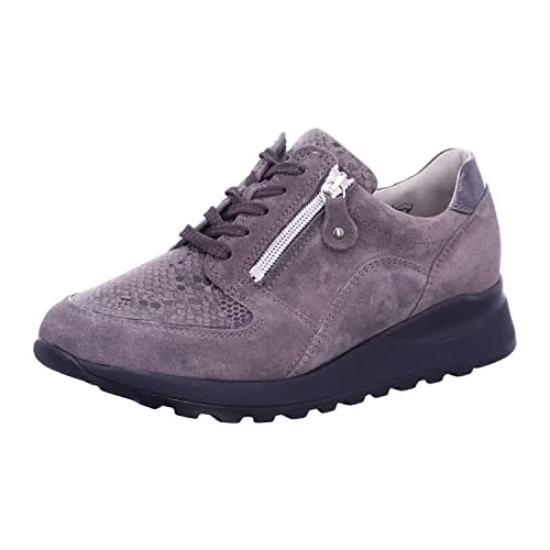 Waldläufer Hiroko Damenschuhe - Sportive Sneaker in Grau - Damen-Sneaker aus hochwertigem Veloursleder mit PU-Sohle, ideal für Komfort und Stil im Alltag.