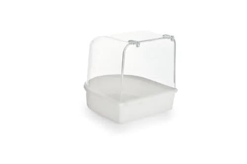 Beeztees 75080 Badehaus aus Plastik, 13 x 13 x 13 cm, weiß