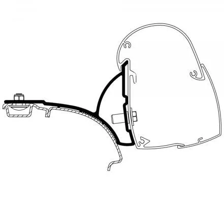 Thule Omnistor 5102 Adapter für VW T5/T6 mit C-Schiene