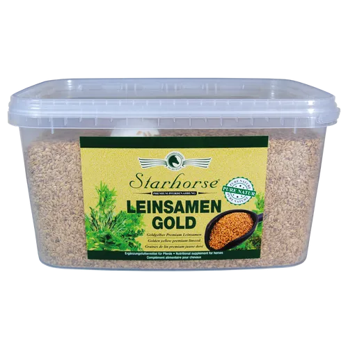 3,5kg Starhorse LEINSAMEN GOLD für Pferde, Ponys Magen Darm,. Schleimstoffe