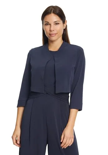 Vera Mont Bolerojacke blau 36 - Elegant und zeitlos - Strickjacke in navy, aus pflegeleichtem Material, ideal für elegante Anlässe. Perfekt kombinierbar und mit normaler Passform.
