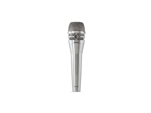 Shure KSM8 Dualdyne Nickel Mikrofon - Dynamisches Mikrofon mit Doppelmembrantechnik für neutrale und präzise Stimmwiedergabe, höchste Robustheit und edlen Handgriff aus gebürstetem Nickel.