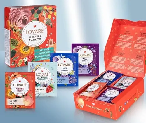 Lovare Schwarzer Tee-Sortiment 32Btl.x2g von LOVARE