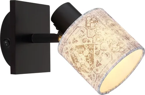 GLOBO Wandleuchte Innen mit Schalter Wohnzimmer Wandlampe Schlafzimmer 15581-1
