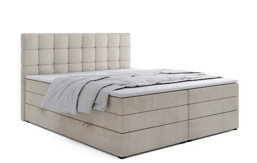 Labett Boxspringbett IGELLA KING 180x200 mit Bettkasten - Luxuriöses Boxspringbett mit Taschenfederkern für optimale Druckverteilung und Luftzirkulation. Ideal für erholsamen Schlaf und pflegeleichte Veloursstoffe, perfekt für jeden Haushalt.