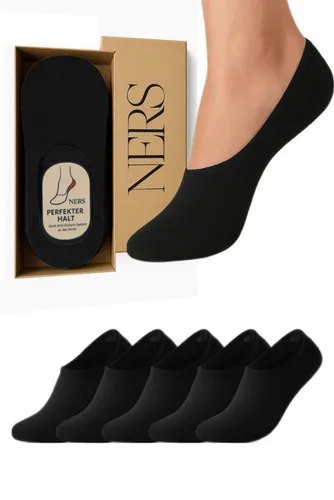 NERS Füßlinge aus Bambus – 10 Paar rutschfeste, nahtlose Socken für Damen & Herren