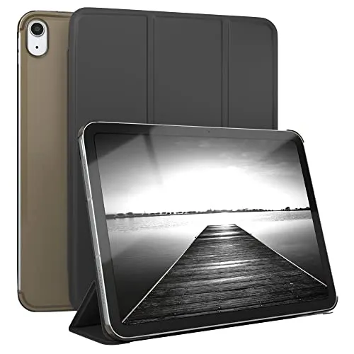 EAZY CASE - Schutzhülle für iPad 10. Generation 2022 Hülle 10.9 Zoll Smart Cover Tablet Case Smartcase zum Aufstellen Klapphülle mit Standfunktion Sleep Wake Up Funktion Tasche Kunstleder Etui Schwarz
