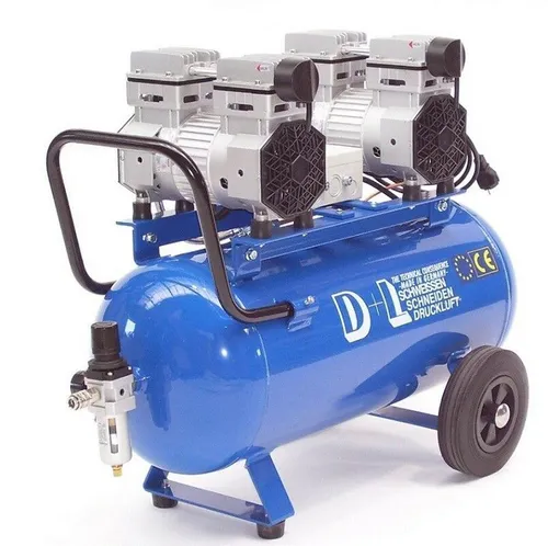 Apex Flüster Kompressor V4 180/8/50W – ölfrei inkl. Filterdruckminderer - Flüsterleiser Druckluftkompressor für Werkstätten und Handwerk. Mit robustem 2-Zylinderaggregat, das Lärm auf ca. 60 dB(A) reduziert. Ideal für Lackieren und Schrauben – zuverlässig und langlebig.