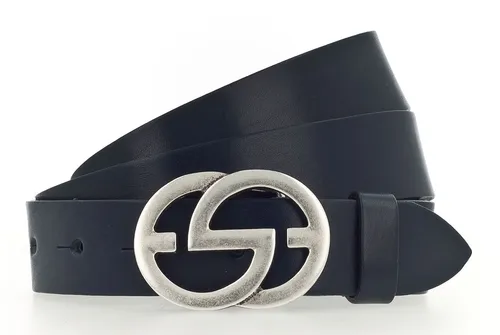 Vanzetti Ledergürtel 30 mm Vollledergürtel blau 85 von Vanzetti