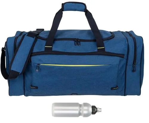 Sporttasche Accent 1358 XL mit Trinkflasche - Klassische Sporttaschen, geräumige 55L Sporttasche mit U-Öffnung und 2-Wege-Reißverschluss, inklusive praktischer Trinkflasche, ideal für Fitness, Reisen und Sauna.