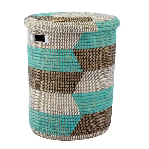 YAADU XL Wäschekorb mit Deckel 50L – Handgefertigter Aufbewahrungskorb für Wäsche, Spielzeug und mehr - Vielseitiger Wäschekorb mit Deckel und 50L Volumen – ideal zum Ordnen von Wäsche, Decken oder Spielzeug. Handgefertigt aus nachhaltigen Materialien, robust und langlebig für den täglichen Einsatz.