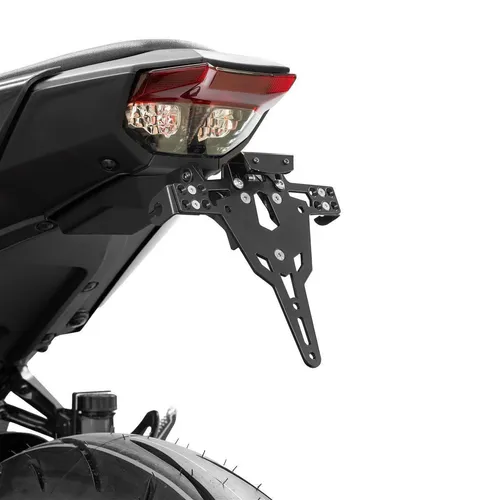 ZIEGER Kennzeichenhalter Pro für Yamaha MT-09 - Hochwertiger Kennzeichenhalter für Yamaha MT-09 ab 2024, aus Aluminium und Stahl mit witterungsbeständiger Pulverbeschichtung, stufenlos verstellbar für optimale Optik und Anpassung der Blinker.