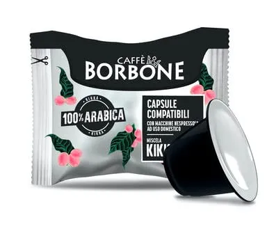 Caffè Borbone Kaffee Kapseln Respresso, KIKKA Mischung - Kompatibel mit Häuslichen Kaffeemaschinen Nespresso, 50 stück(1er Pack)