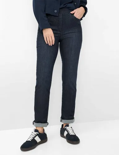 Raphaela by Brax Damen Schlupfhose Style PAMINA FUN DARK BLUE SLIGHTLY USED, Gr. 44K - Bequeme Schlupfhose im Slim Fit aus leichtem Denim, ideal für einen lässigen Look und vielseitig kombinierbar. Perfekt für den täglichen Einsatz! Die dunkle Waschung verleiht einen eleganten Touch.