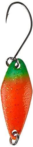 FTM Spoon Tremo 2, 9cm - Forellenblinker zum Ultra Light Angeln auf Forellen, Forellenköder zum Spinnangeln, Spinnköder, Blinker, Farbe:orange-grün/orange, Gewicht:2, 3g