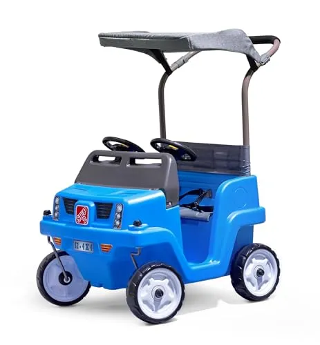 Ambia Garden Kinderauto Blau - Kinderfahrzeuge aus robustem Kunststoff, 63.5x99.1x88.9 cm, unisex geeignet und sicher dank EN 71 und CE Zertifizierung - ideal für kleine Abenteurer!