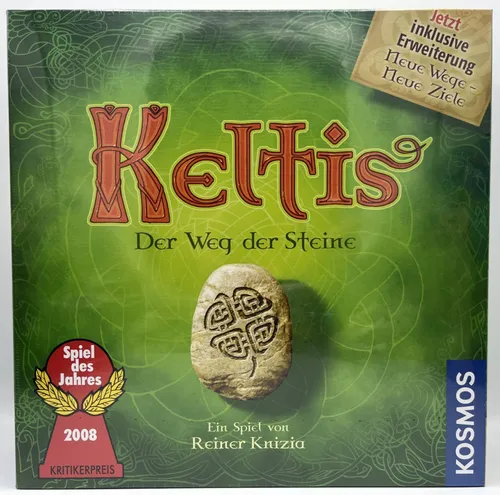 Kosmos Keltis - Der Weg der Steine - Gesellschaftsspiel mit Auszeichnung 'Spiel des Jahres', ideal für 2-4 Spieler ab 8 Jahren und kombiniert Geschicklichkeit mit strategischem Denken.