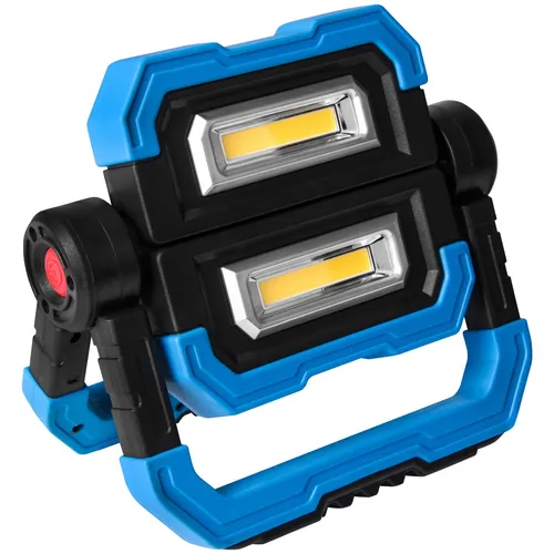 Baustrahler Tragbare COB LED 2x5W 700lm IP54 6xAAA Klappbar Werkstattlampe XUDO