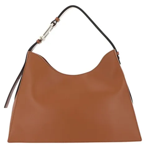 Furla Nuvola Schultertasche Leder 40 cm braun - Elegante Leder-Handtasche mit praktischem Reißverschlussfach und variabel einstellbarem Schulterriemen – ideal für stilbewusste Frauen.