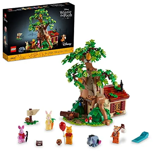 LEGO Ideas Disney Winnie The Pooh 21326 - Bauspielzeugset mit 1.265 Teilen, enthält ikonische Figuren und liebevolle Details von Poohs Haus – perfekt für Erwachsene und Fans der Kindheitserinnerungen.