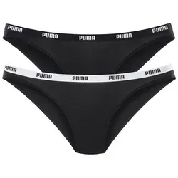 PUMA Damen Puma Iconic Women's (2 Pack) Bikini Style Underwear, Black, XL EU