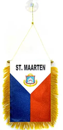 AZ FLAG - Wimpel Sint Maarten - 15x10 cm - Niederlande Mini Flagge 10 x 15 Cm - Auto Pennant Spezielle Auto