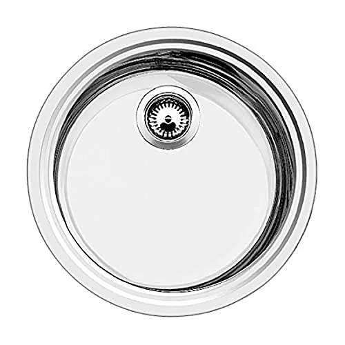 BLANCO RONDOSOL-IF Edelstahl Spüle - Edelstahl Spüle für 45 cm breite Unterschränke, kratzfest und ideal für die Einbauart: Flächenbündig oder Unterbau.