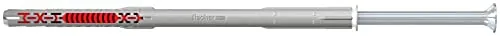 Fischer Langschaftdübel DuoXpand 10 x 200 T mit Senkkopfschraube - 50 Stück - Eisenwaren, ideal für Mehrfachbefestigungen in Beton und Mauerwerk mit optimaler Spreizung und funktionssicherer Montage dank seitlicher Rippen.