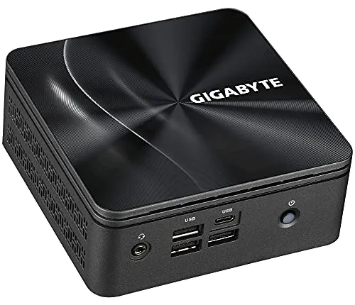 Gigabyte BRIX GB-BRR5H-4500 - Ultrakompakter Mini-PC Barebone - Mini-PC Barebone mit AMD Ryzen 5 4500U, bis zu 64 GB RAM und Wi-Fi 6 für schnelle Netzwerkverbindungen. Ideal für kompakte Arbeitsumgebungen.