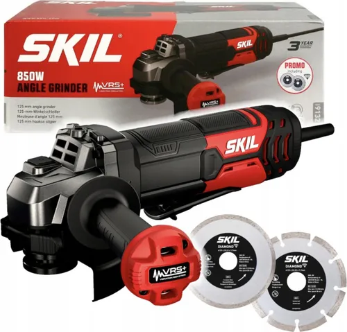 Skil Winkelschleifer 9132 AC 125mm 850W mit 2 Diamanttrennscheiben
