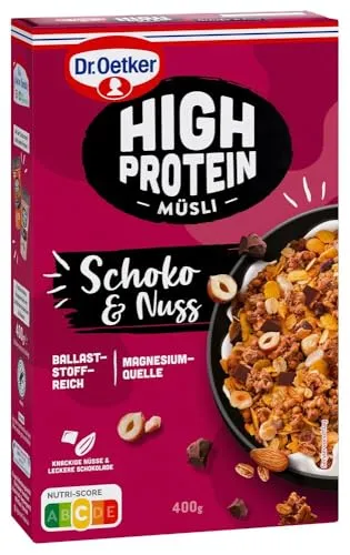 Dr. Oetker High Protein Müsli Schoko & Nuss 400g von Dr. Oetker