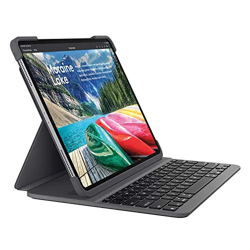 Logitech Slim Folio Pro iPad Hülle mit Kabelloser Bluetooth Tastatur, Für iPad Pro 11
