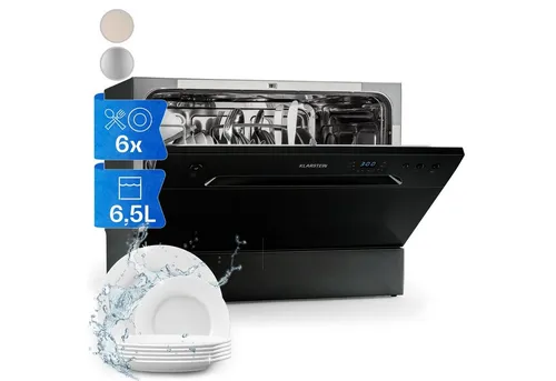 Klarstein Mini-Geschirrspüler für 6 Gedecke in schwarz von Klarstein