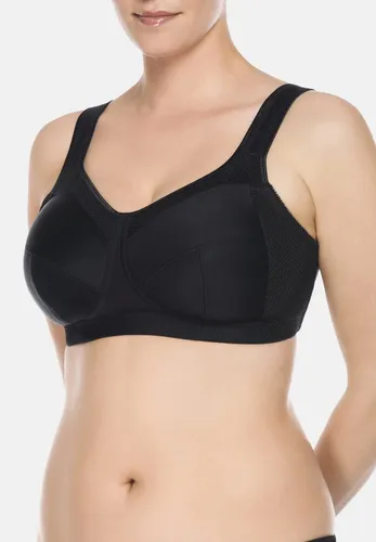 Ulla Dessous - Kate Sport-BH ohne Bügel (90 F Schwarz) - Funktionsunterwäsche mit stützenden Cups und atmungsaktivem Material für optimalen Komfort und Halt bei sportlichen Aktivitäten.