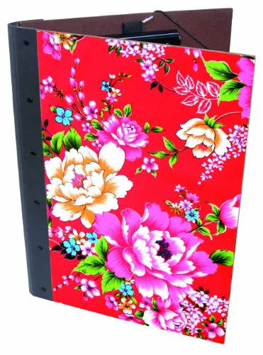 Photomappe 'Blumenmuster Rot'