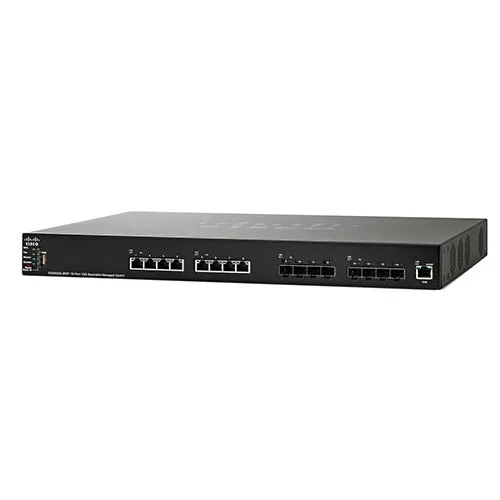 Cisco SG550XG-8F8T-K9-EU Switch - 16 Anschlüsse L3 Managed - Netzwerk-Switch mit 10 Gigabit Ethernet, stapelbar und ideal für leistungsstarke Netzwerkanforderungen, unterstützt bis zu 64.000 MAC-Adressen.