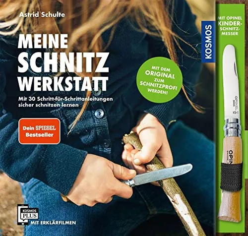 Meine Schnitzwerkstatt: Schnitzen lernen mit OPINELMesser - Kinderbuch über das eigene Zuhause mit 30 Schritt-für-Schrittanleitungen für sicheres Schnitzen – ideal für kreative Kinder und Eltern.