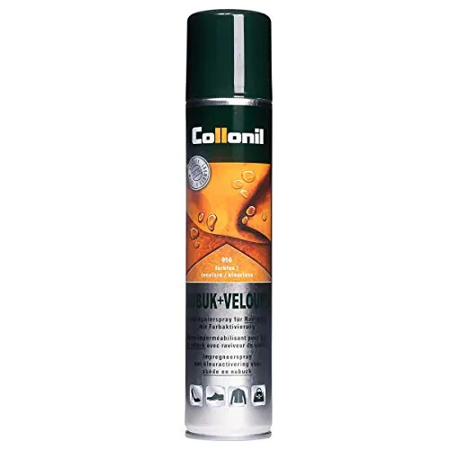 Collonil Nubuk + Velours Spray farblos 300 ml – Imprägnierspray für Schuhe Universal, Jacke, Wildleder & Textilien Outdoor – Farbauffrischung & Schutz – Made in Germany