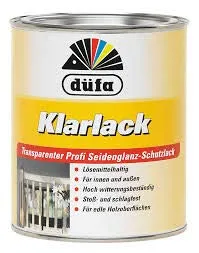 düfa Klarlack seidenglänzend 750 ml - Hochwertiger Lack für langlebigen Schutz und glänzende Oberflächen, ideal für Möbel und Holzarbeiten.