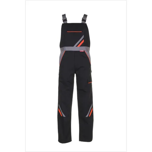Visline Latzhose schwarz/orange/zink Größe 56 in orange von Planam